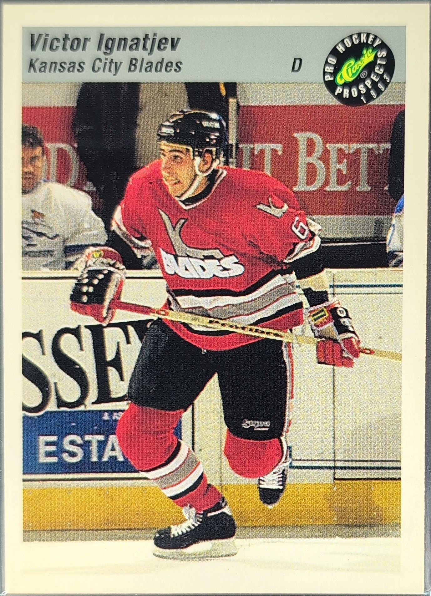 1993 Classic Pro Prospects Victor Ignatjev #128 Kansas City Blades front
