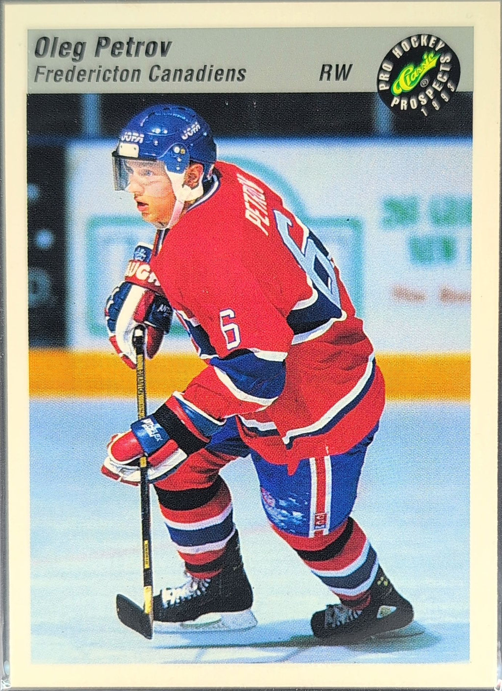 1993 Classic Pro Prospects Oleg Petrov #8 Fredericton Canadiens front