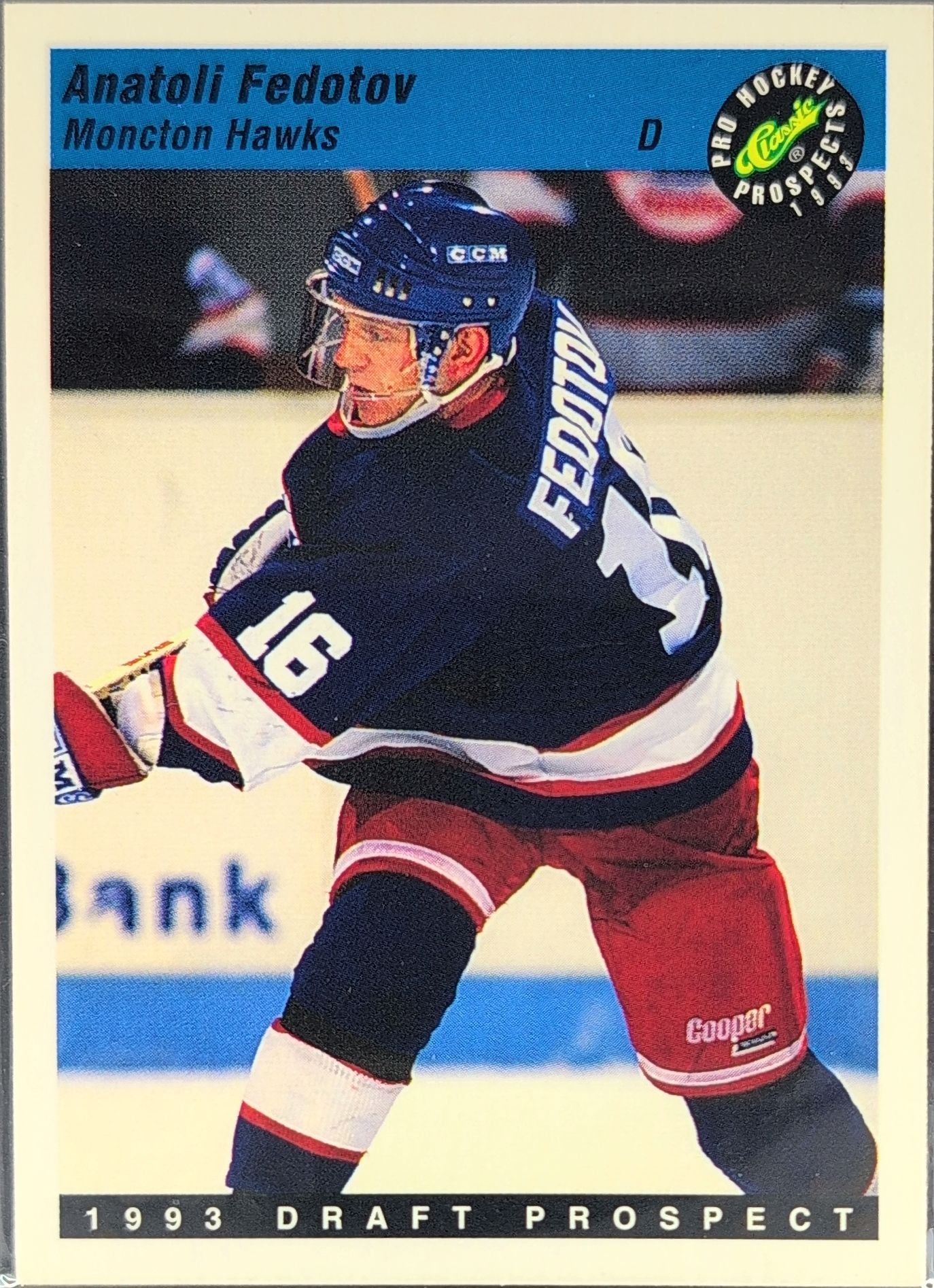 1993 Classic Pro Prospects Anatoli Fedotov #97 Moncton Hawks front