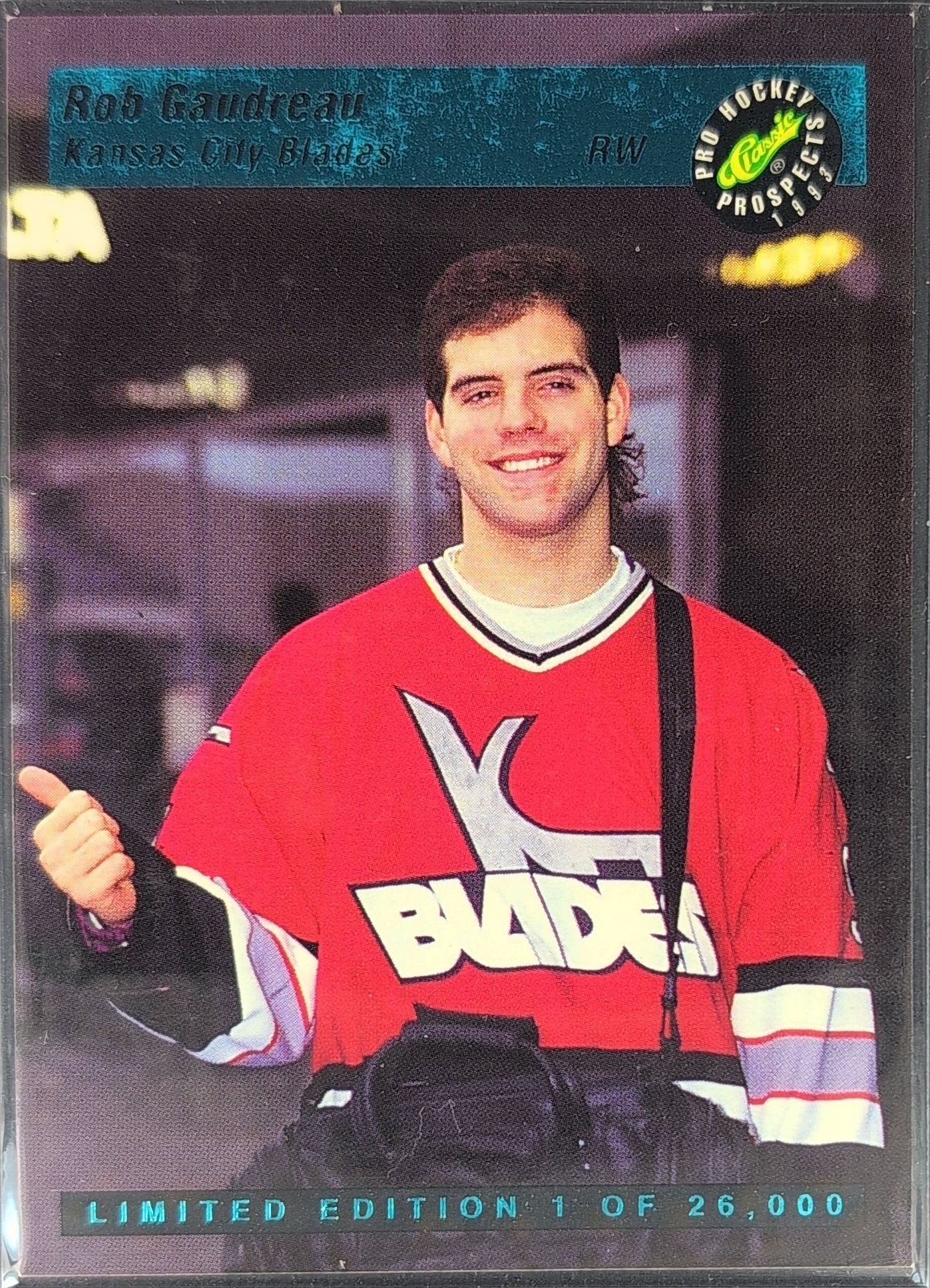 Rob Gaudreau 1993 Classic Pro Prospects #LP3 Limited Prints Kansas City Blades - front image