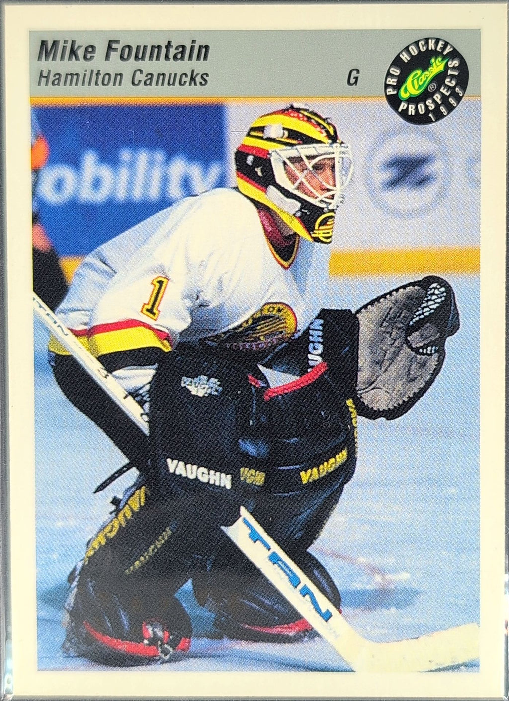 1993 Classic Pro Prospects Mike Fountain #106 Hamilton Canucks front