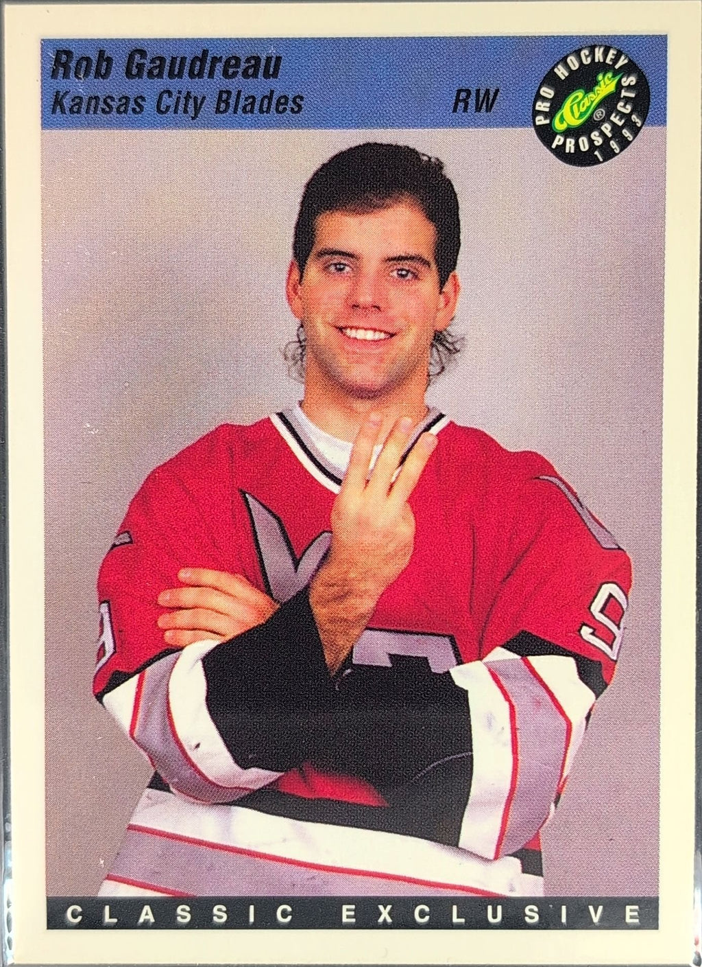 Rob Gaudreau 1993 Classic Pro Prospects #PR3 Prototypes Kansas City Blades - front image