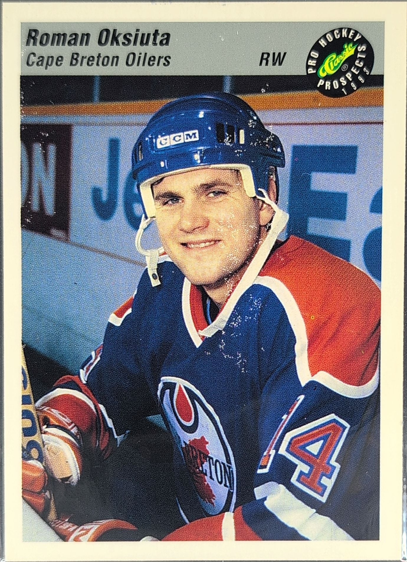 1993 Classic Pro Prospects Roman Oksiuta #11 Cape Breton Oilers front