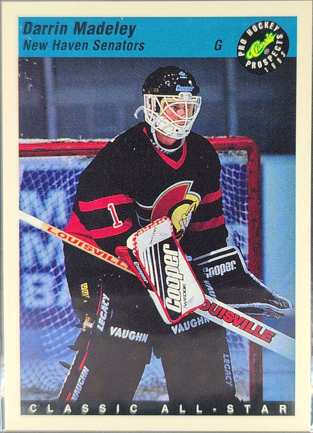 1993 Classic Pro Prospects Darrin Madeley #40 New Haven Senators front
