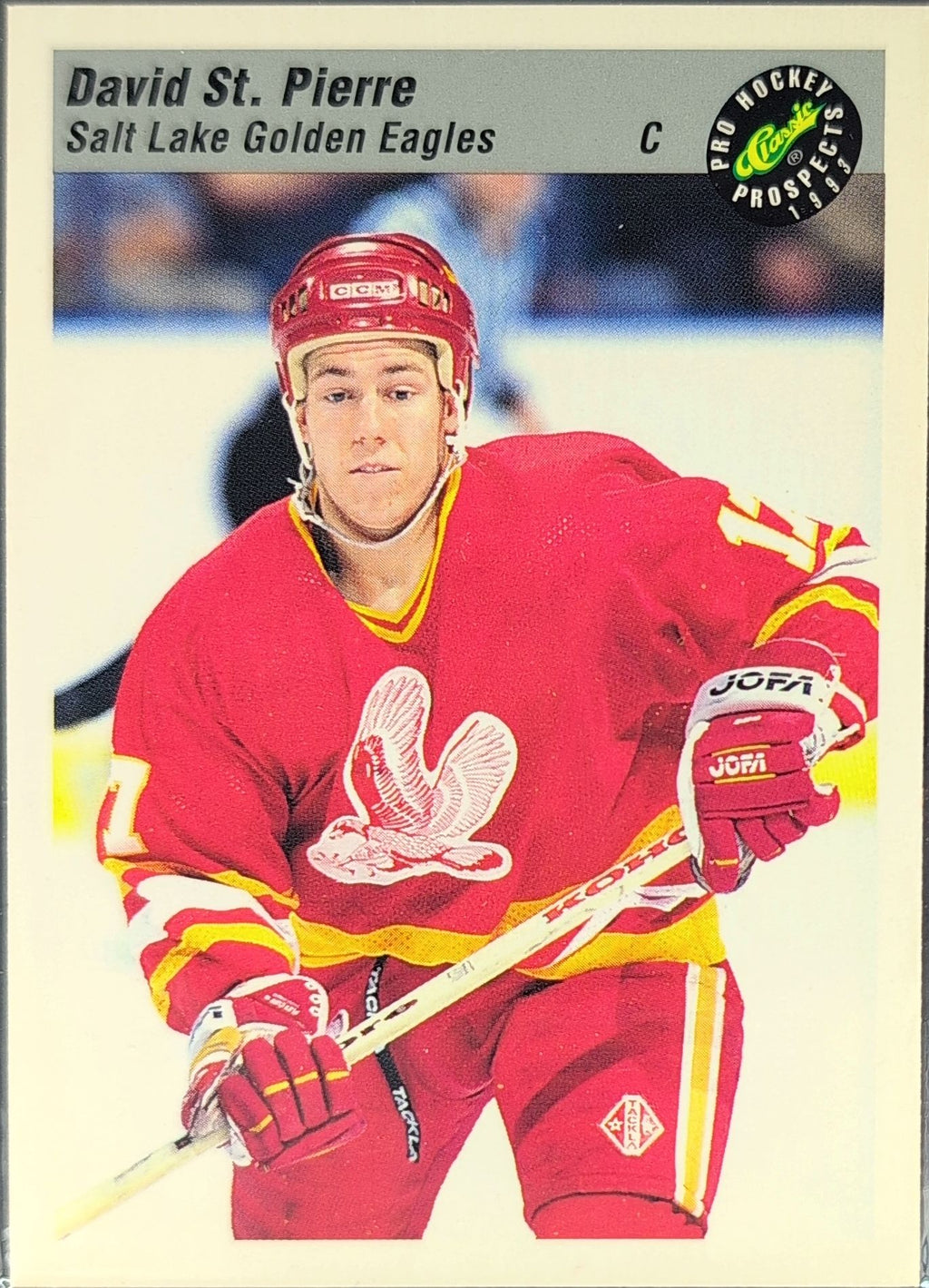 1993 Classic Pro Prospects David St. Pierre #108 Salt Lake Golden Eagles front