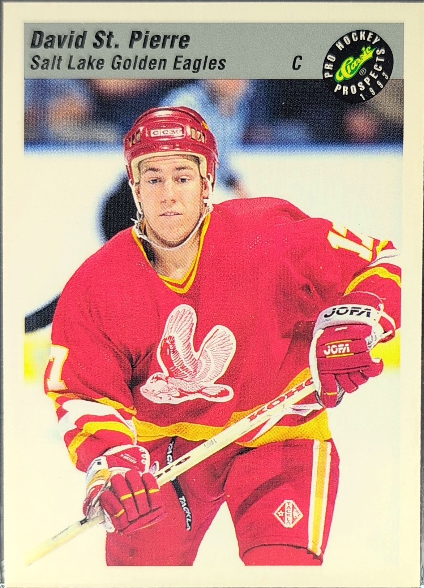 1993 Classic Pro Prospects David St. Pierre #108 Salt Lake Golden Eagles front