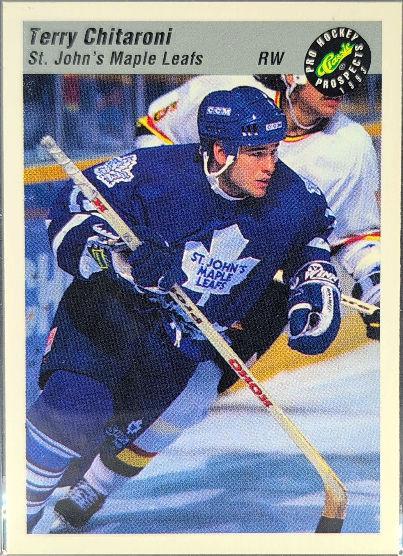 1993 Classic Pro Prospects Terry Chitaroni #92 St. John's Maple Leafs front