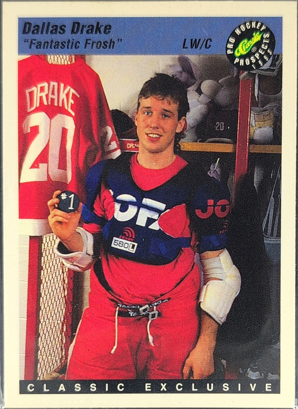 1993 Classic Pro Prospects Dallas Drake #15 Detroit Red Wings front