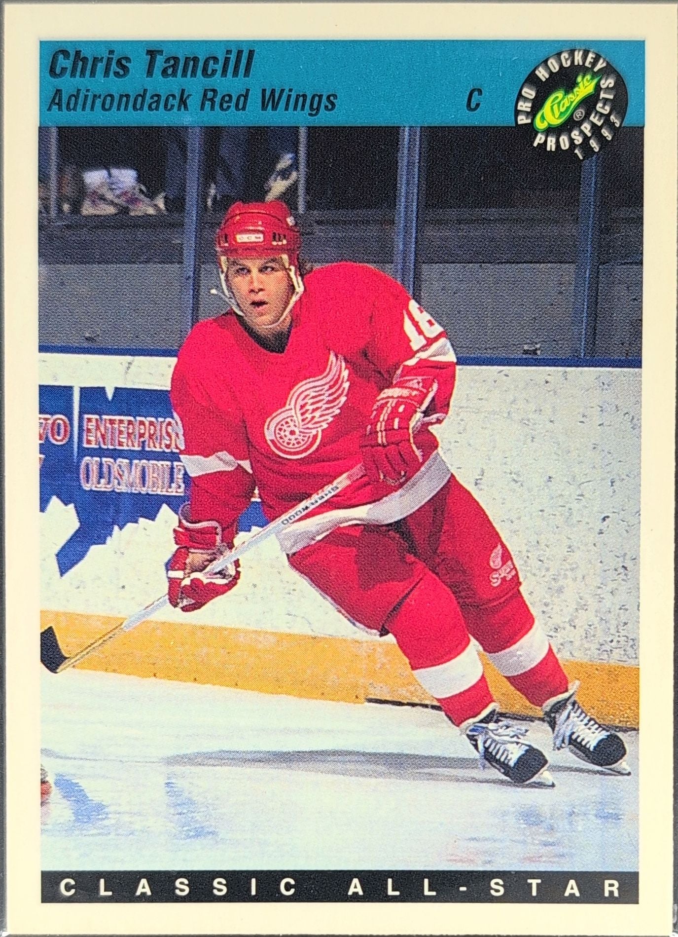 1993 Classic Pro Prospects Chris Tancill #20 Adirondack Red Wings front