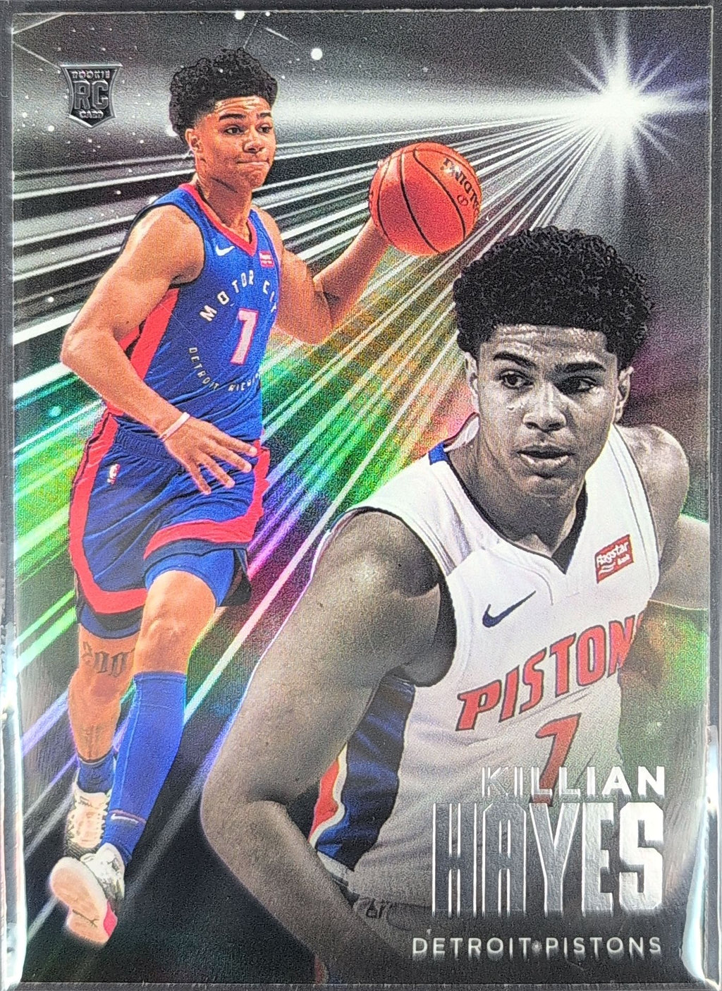 2020-21 Panini Chronicles Killian Hayes #218 Pink RC Detroit Pistons front