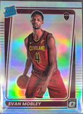 2021-22 Donruss Optic Evan Mobley #175 Holo RC Cleveland Cavaliers front