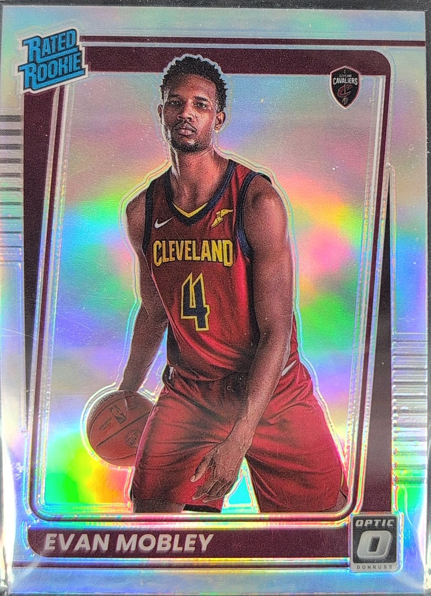 2021-22 Donruss Optic Evan Mobley #175 Holo RC Cleveland Cavaliers front