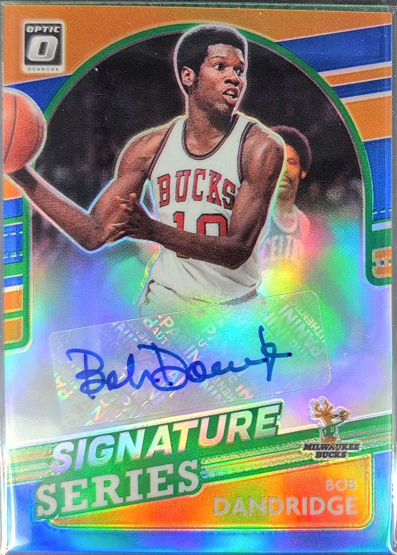 Bob Dandridge 2021-22 Donruss Optic #SS-BDR Signature Series Blue Milwaukee Bucks - front image