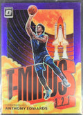 Anthony Edwards 2021-22 Donruss Optic #11 T-Minus 3...2...1 Purple Minnesota Timberwolves - front image