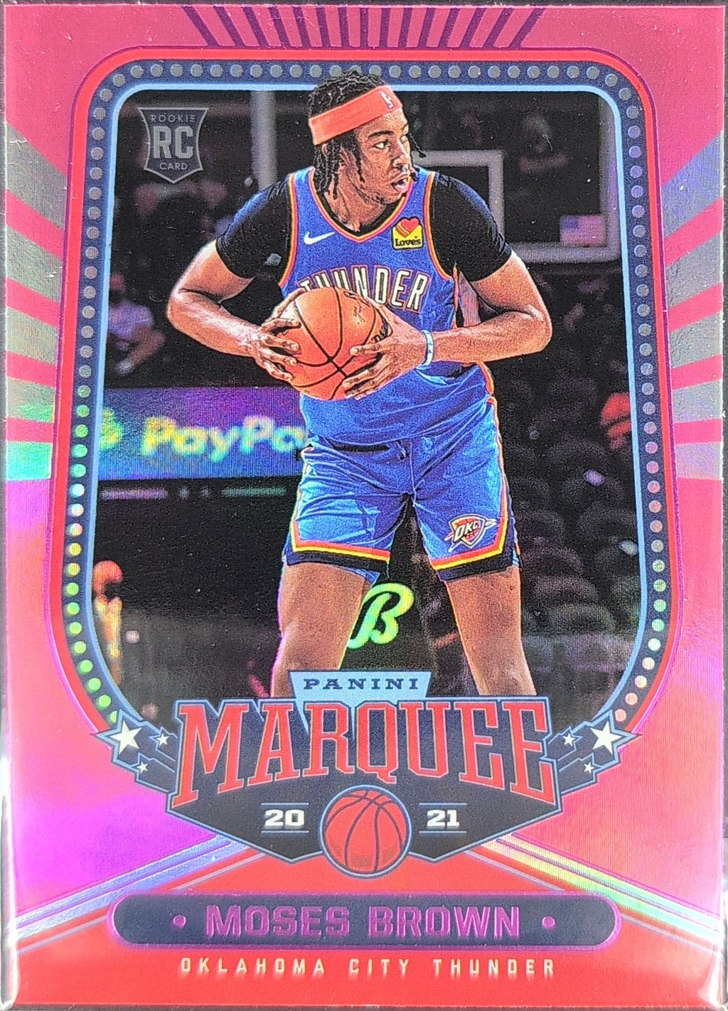 2020-21 Panini Chronicles Moses Brown #250 Purple SN,RC Oklahoma City Thunder front