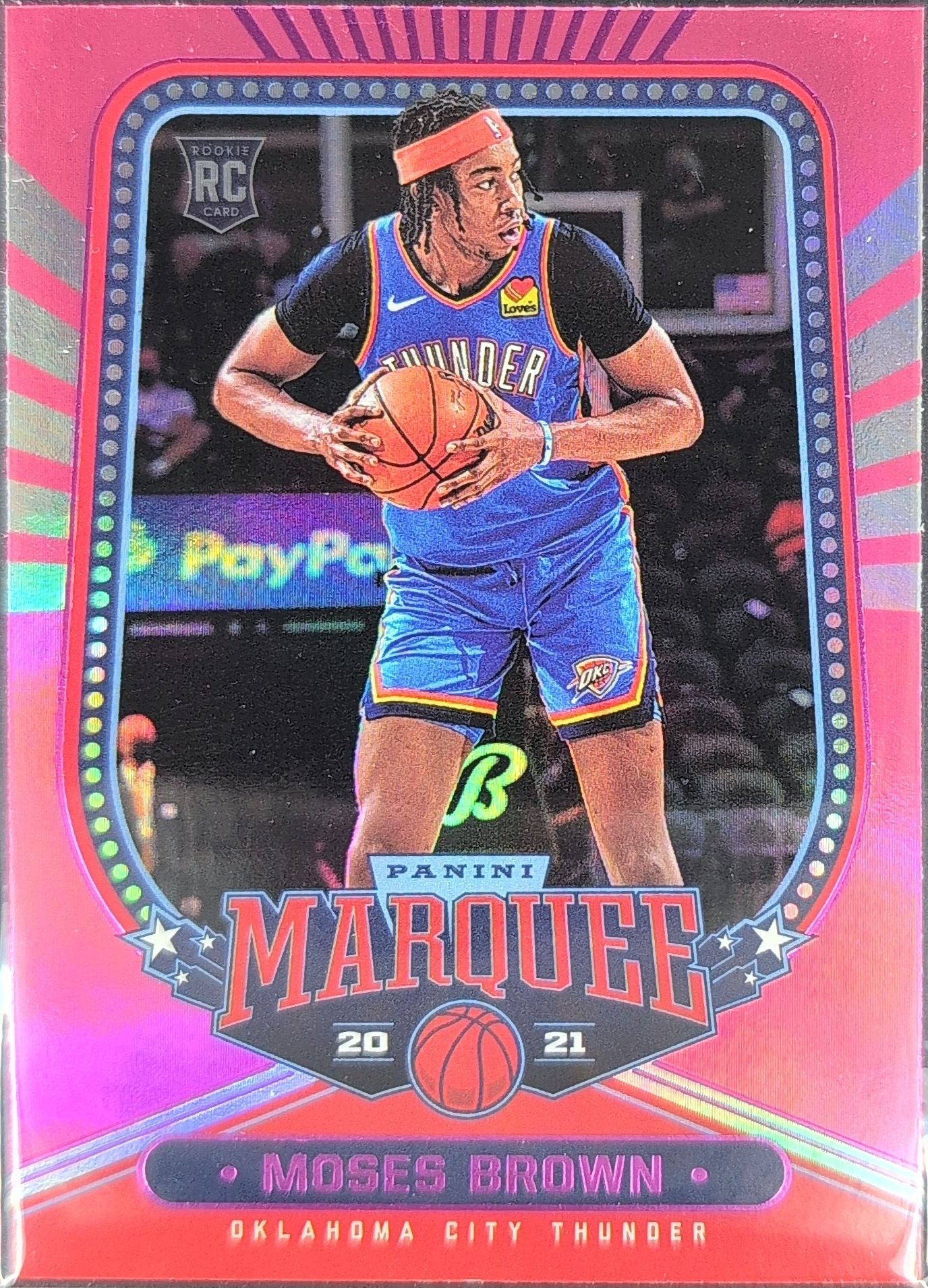 2020-21 Panini Chronicles Moses Brown #250 Purple SN,RC Oklahoma City Thunder front