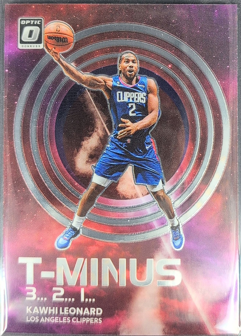 Kawhi Leonard 2022-23 Donruss Optic #12 T-Minus 3...2...1... Holo Los Angeles Clippers - front image