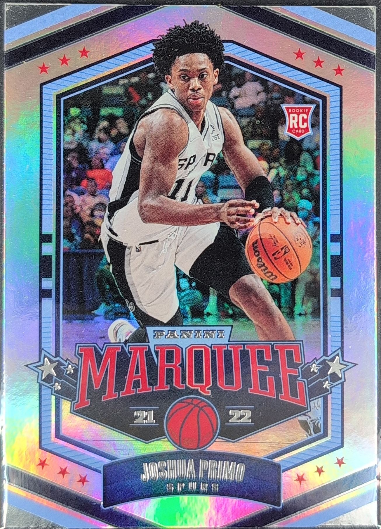 2021-22 Panini Chronicles Joshua Primo #337 Pink RC San Antonio Spurs front