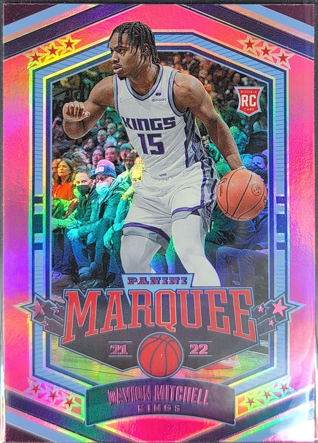 2021-22 Panini Chronicles Davion Mitchell #352 Pink Sacramento Kings front