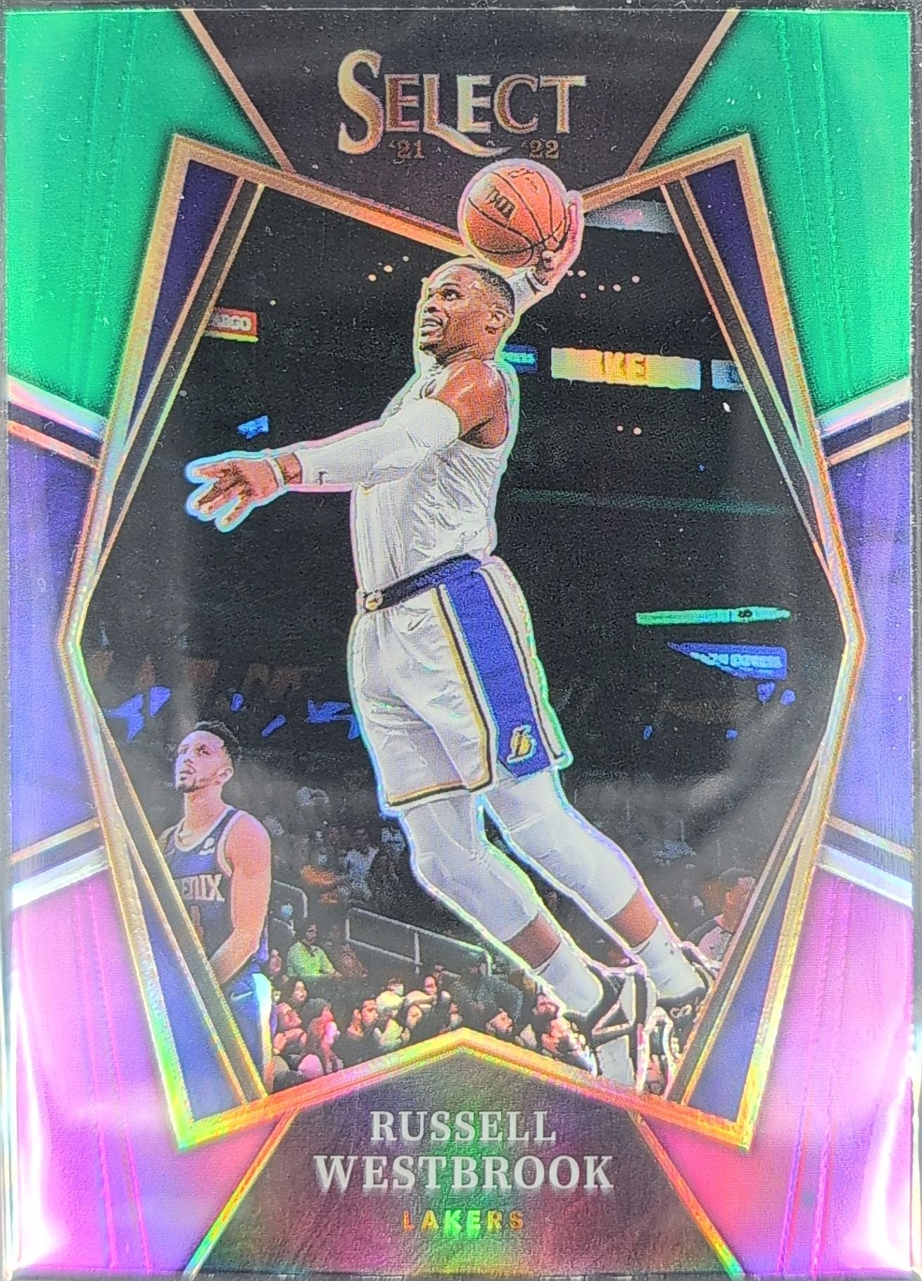 2021-22 Panini Select Russell Westbrook #189 Silver Prizms Los Angeles Lakers front