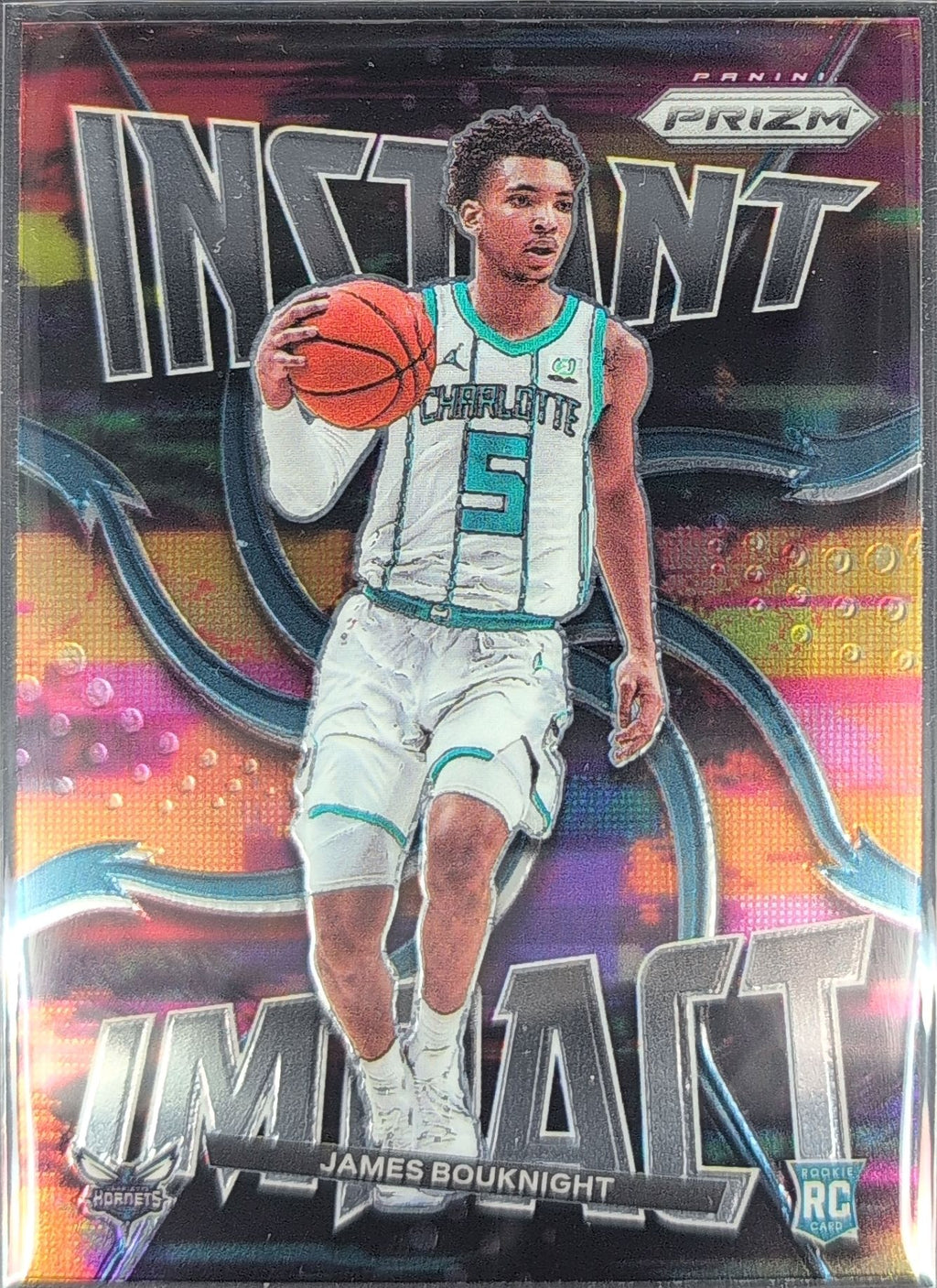 2021-22 Panini Prizm James Bouknight #8 Instant Impact Charlotte Hornets front