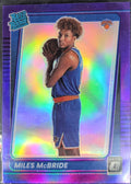 2021-22 Donruss Optic Miles McBride #174 Purple RC New York Knicks front