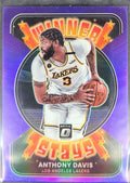 2021-22 Donruss Optic Anthony Davis #7 Winner Stays Purple Los Angeles Lakers front