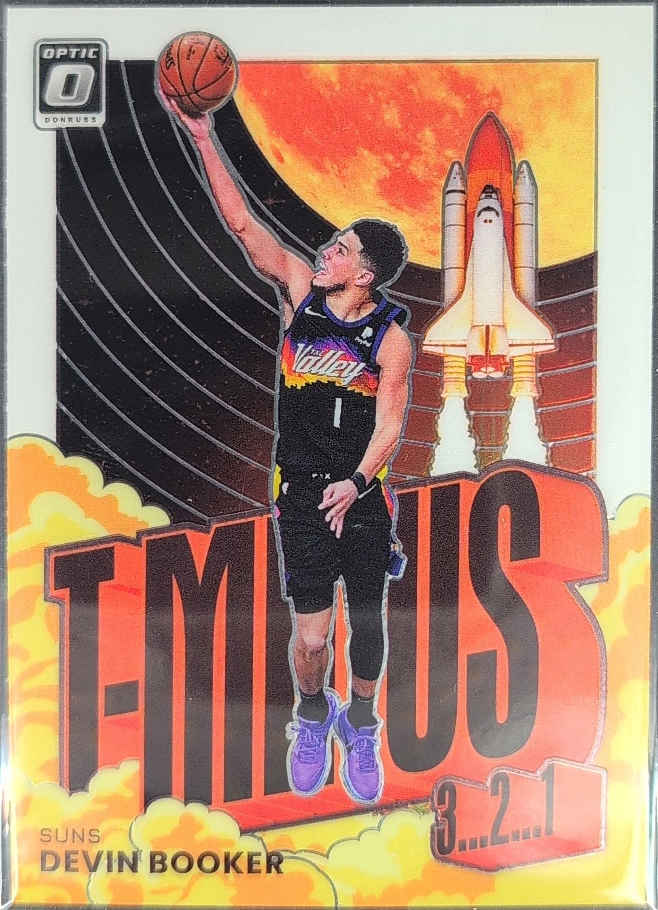 Devin Booker 2021-22 Donruss Optic #15 T-Minus 3...2...1 Phoenix Suns - front image