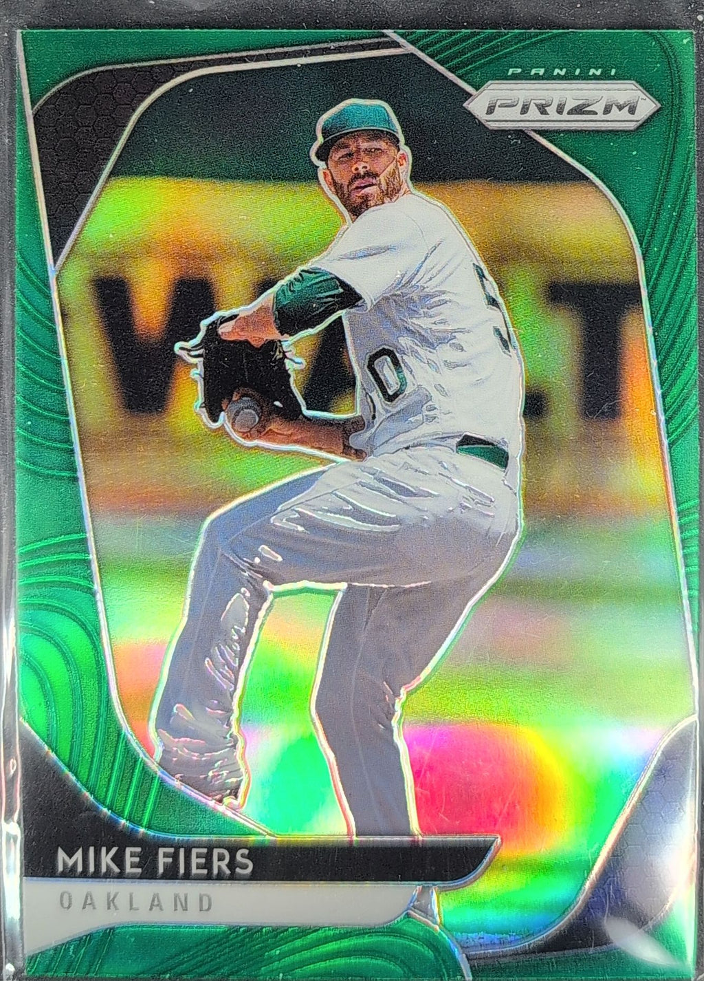 2020 Panini Prizm Mike Fiers #219 Red, White and Blue Prizm Oakland Athletics front