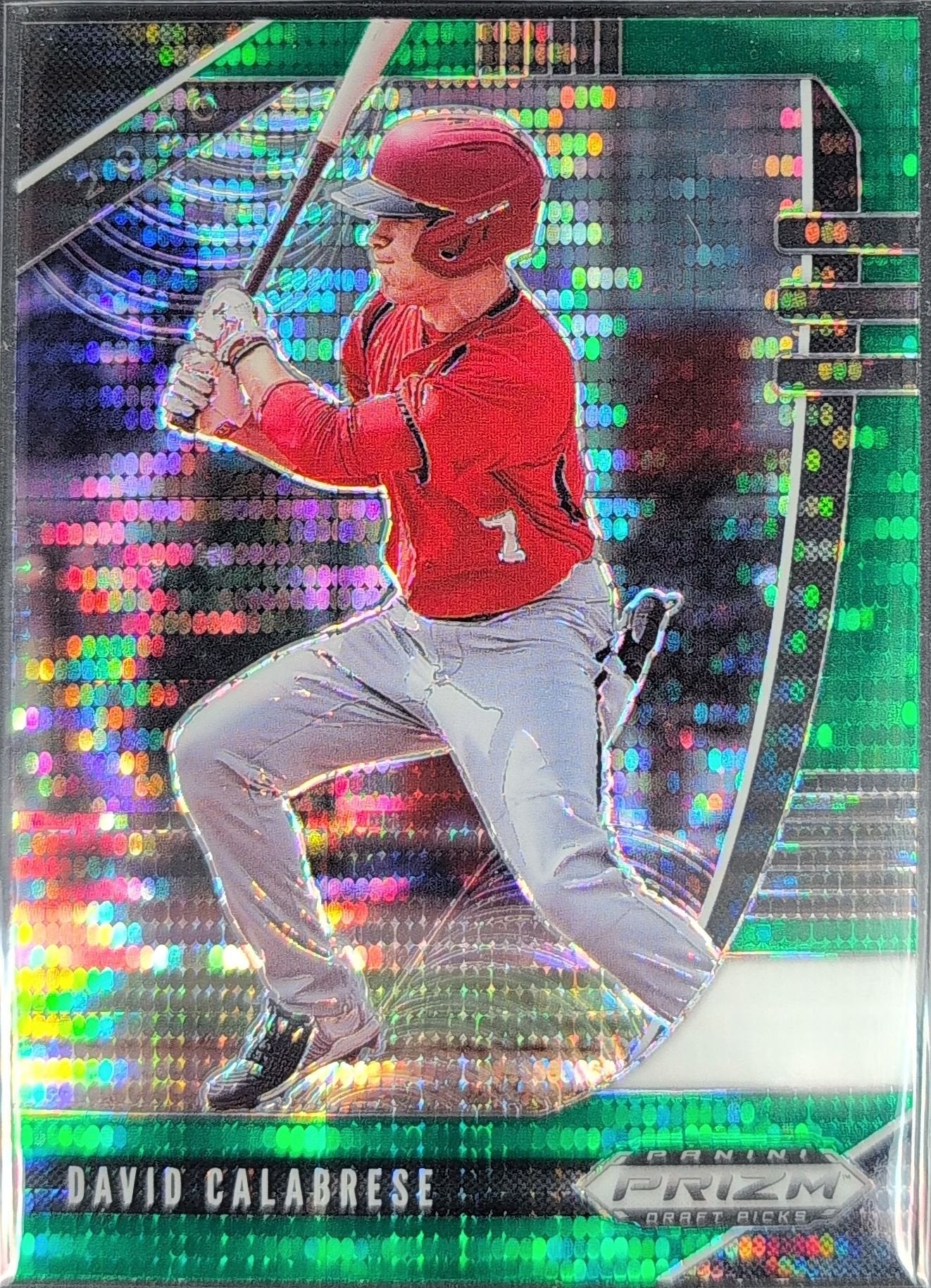 David Calabrese 2020 Panini Prizm Draft Picks #PDP82 Green Pulsar St. Elizabeth Catholic High School - front image
