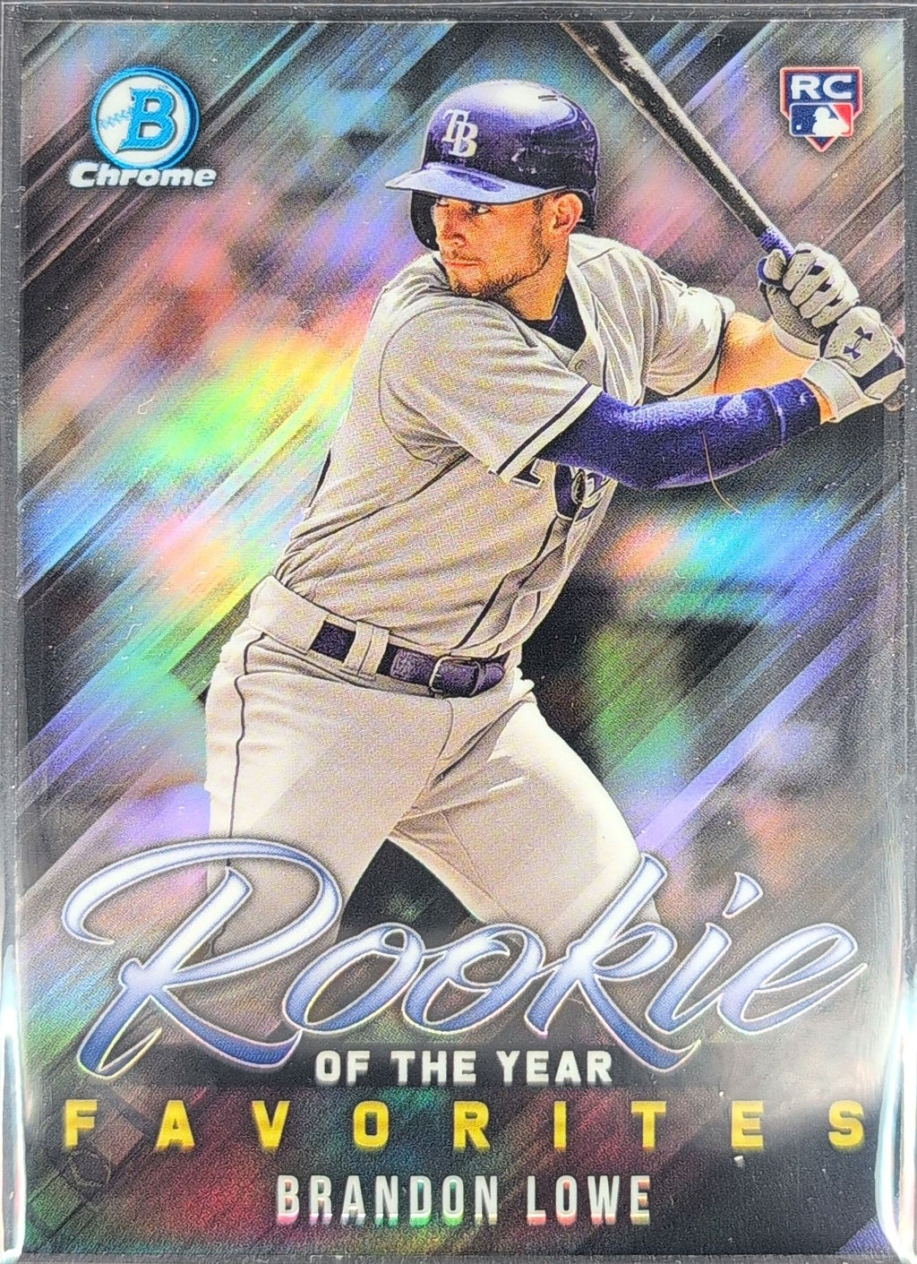 2019 Bowman Brandon Lowe #ROYF-2 Rookie of the Year Favorites Tampa Bay Rays front
