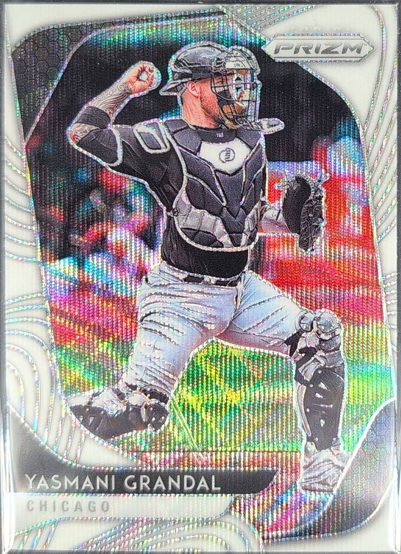 Yasmani Grandal 2020 Panini Prizm #12 Red White and Blue Prizm Chicago White Sox - front image