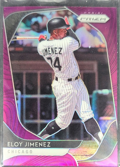 2020 Panini Prizm Eloy Jimenez #160 Purple Prizm Chicago White Sox front