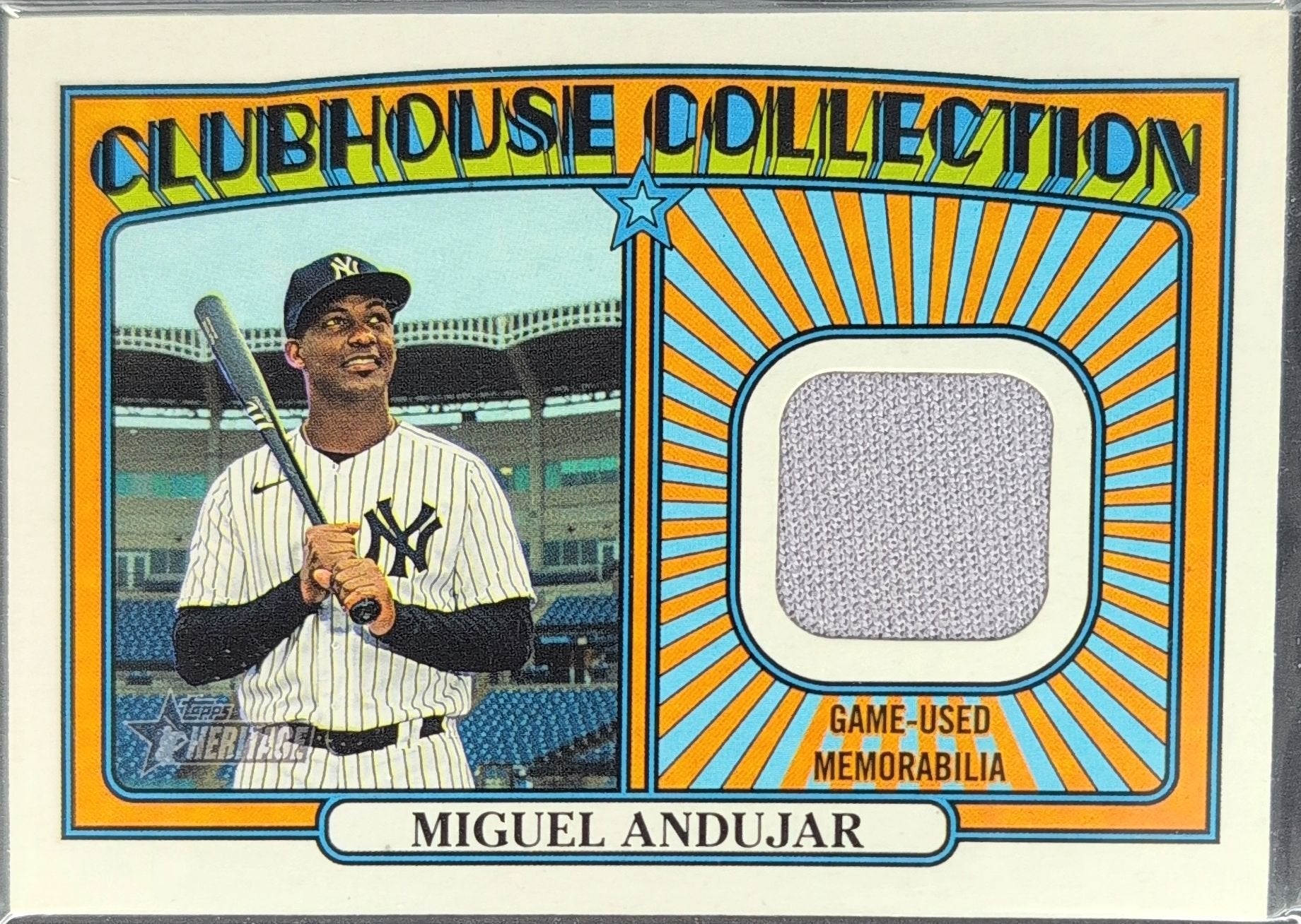 Miguel Andujar 2021 Topps Heritage #CCR-MA Clubhouse Collection Relics New York Yankees - front image