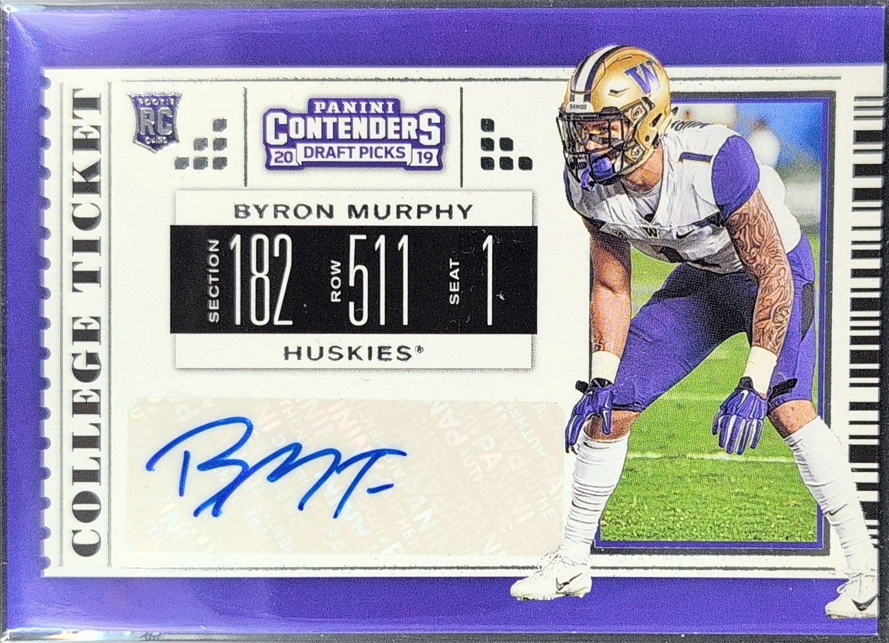 Byron Murphy 2019 Panini Contenders Draft Picks Collegiate #237 Washington Huskies - front image