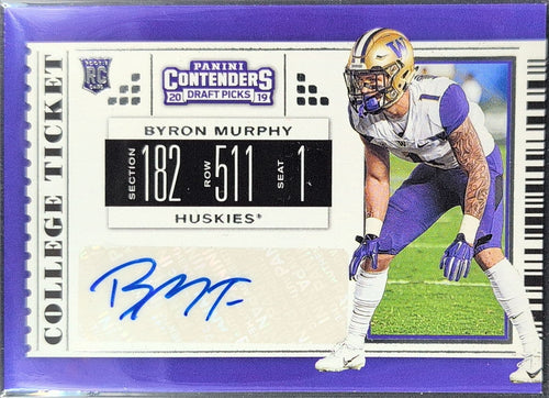2019 Panini Contenders Draft Picks Collegiate Byron Murphy #237 AU Washington Huskies front