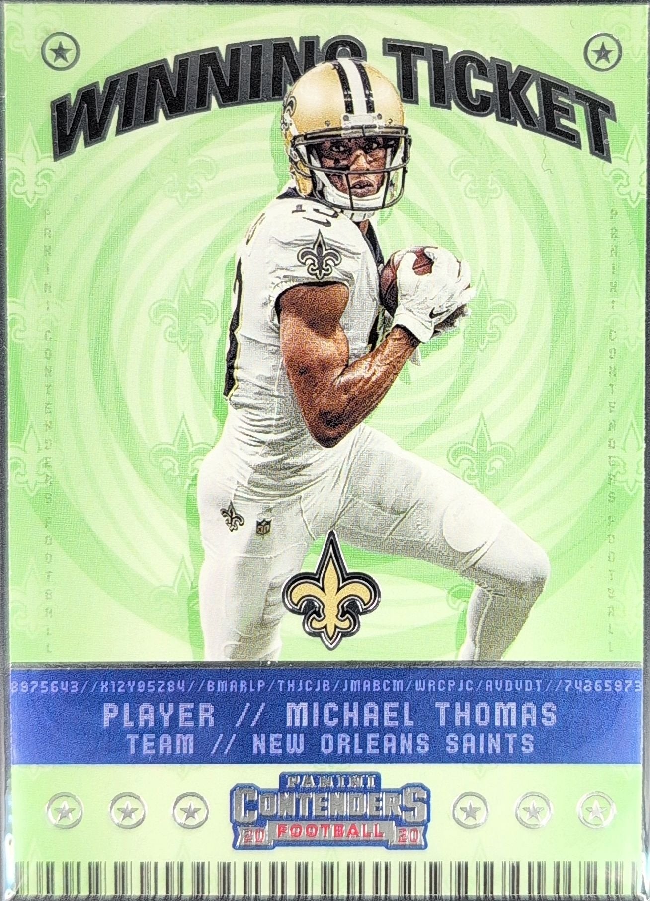 Michael Thomas 2020 Panini Contenders #WT8 Winning Ticket Ruby New Orleans Saints - front image