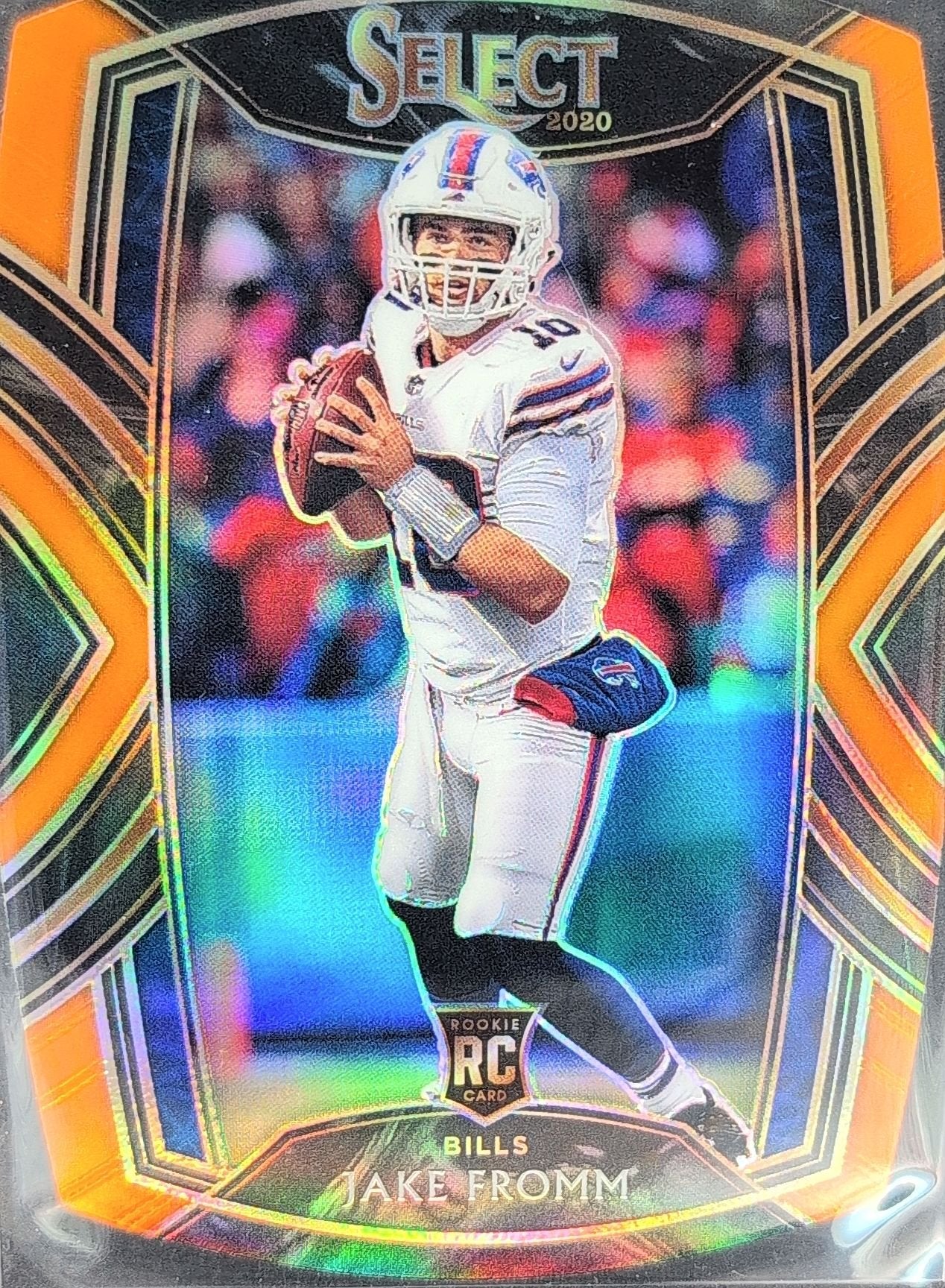 Jake Fromm 2020 Panini Select #249 Orange Prizm Die Cut Rookie RC Buffalo Bills - front image