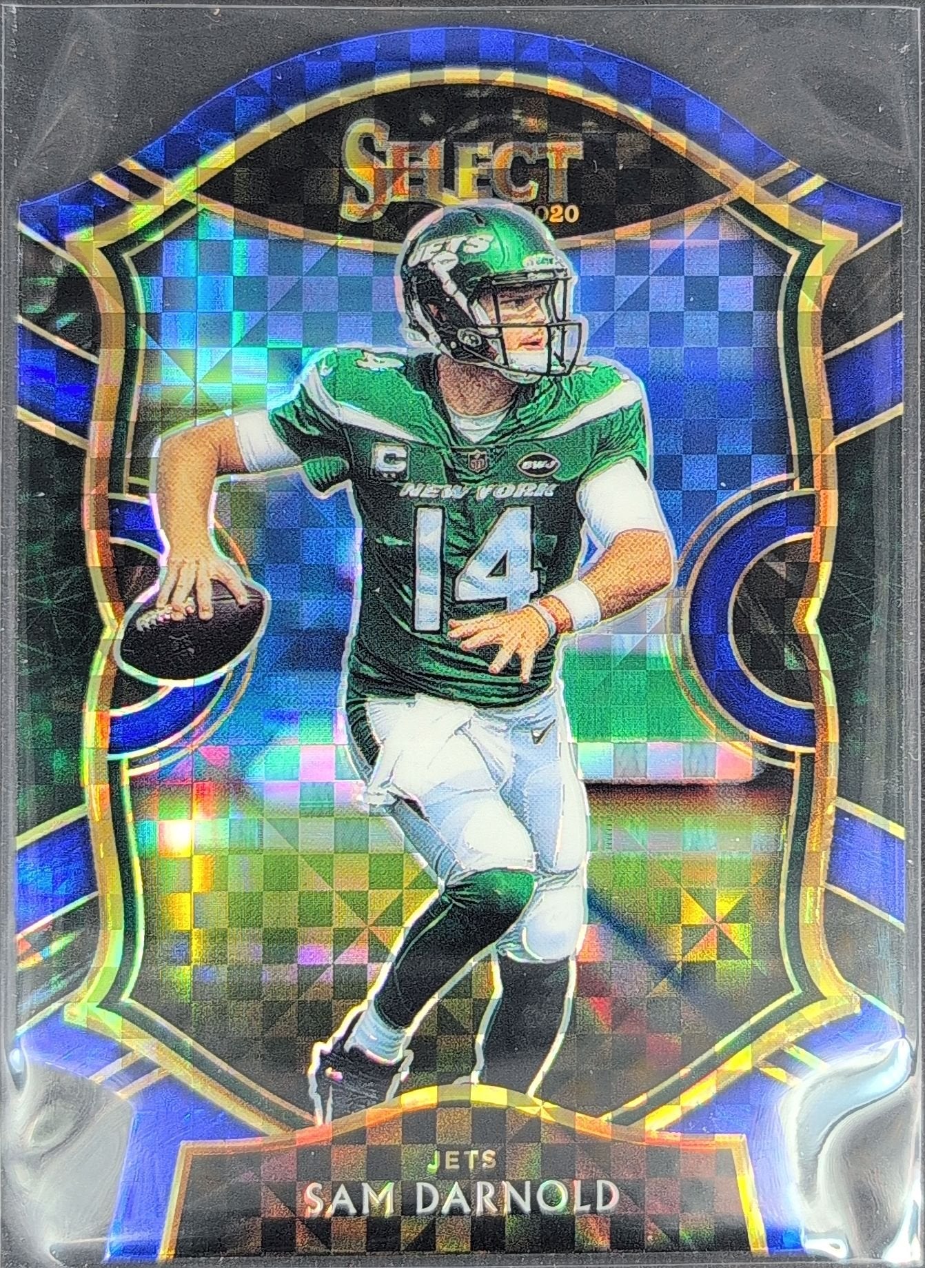 Sam Darnold 2020 Panini Select #18 White Prizm Die Cut New York Jets - front image