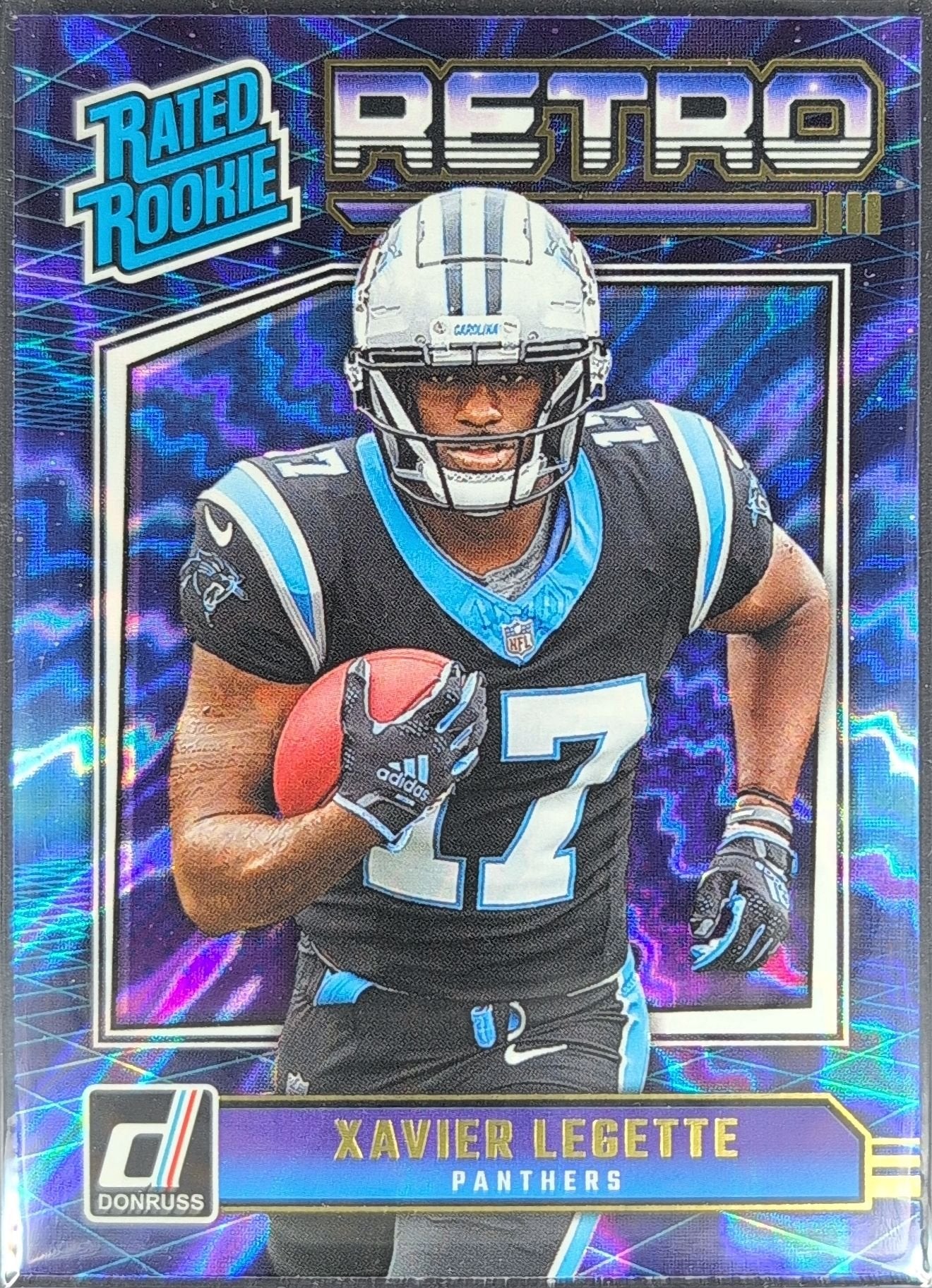 Xavier Legette 2024 Donruss #13 Rated Rookies Retro Carolina Panthers - front image