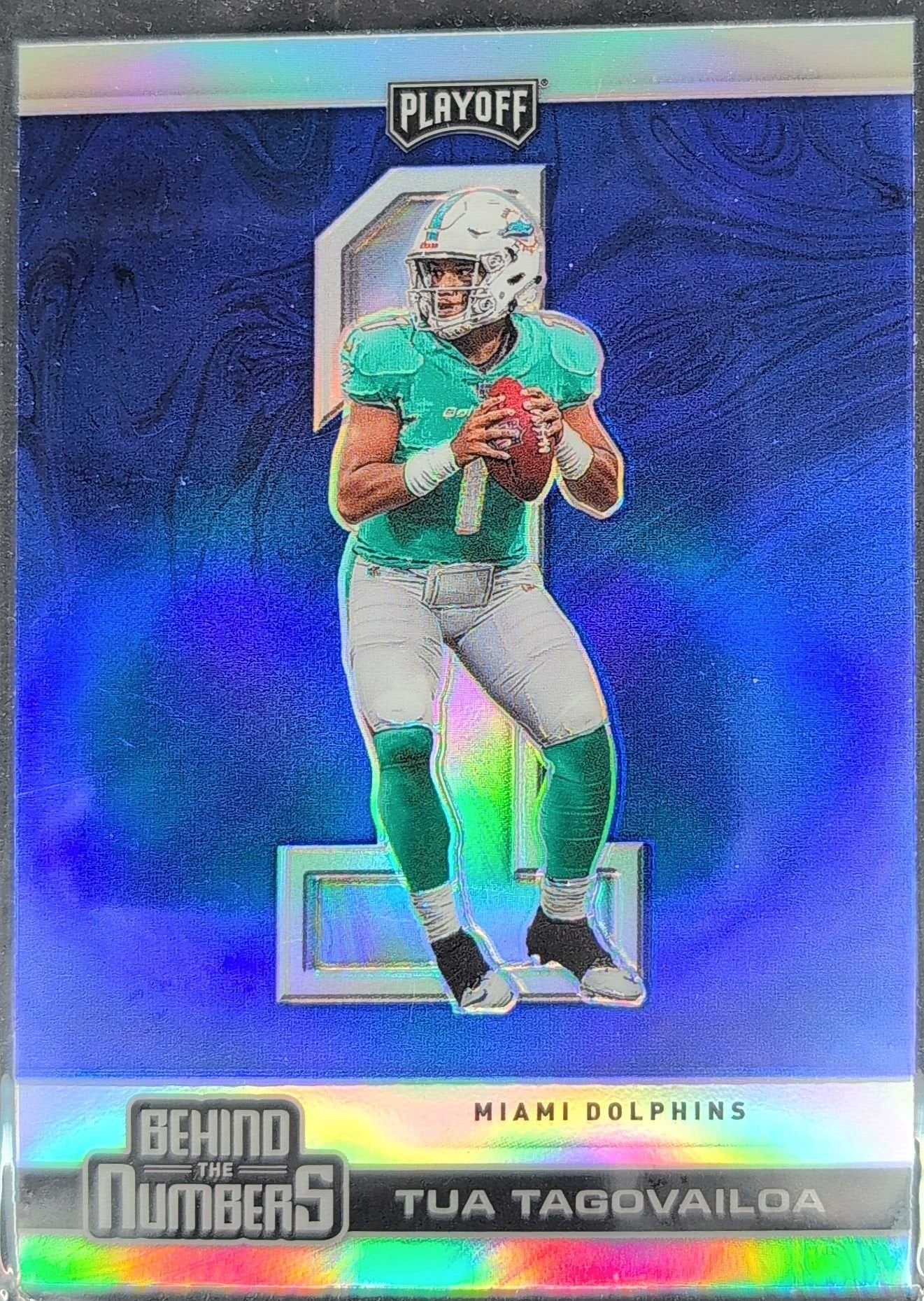 Tua Tagovailoa 2020 Panini Playoff #BTN-25 Behind the Numbers Blue Miami Dolphins - front image