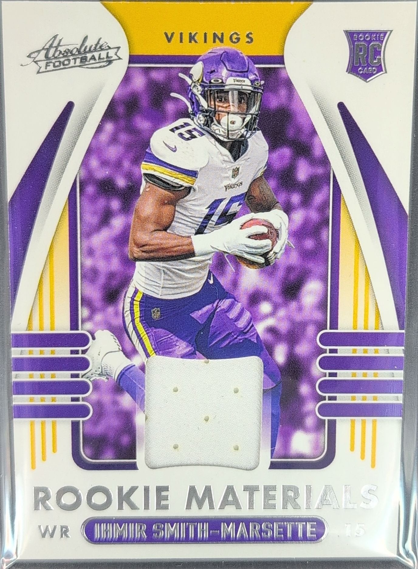 Ihmir Smith-Marsette 2021 Panini Absolute #ARM-ISM Absolute Rookie Materials Minnesota Vikings - front image