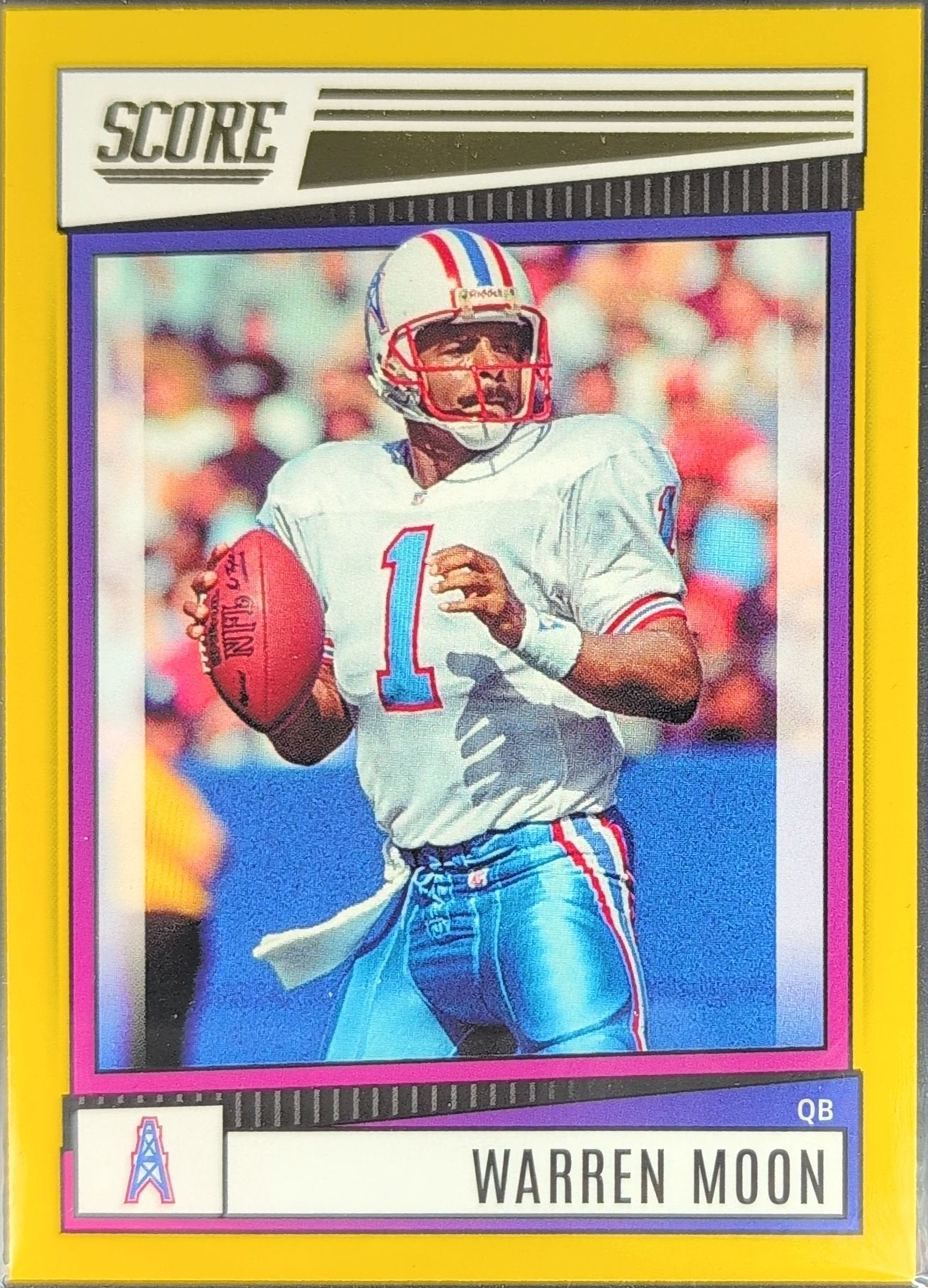 Warren Moon 2022 Score #6 Gold Houston Oilers - front image