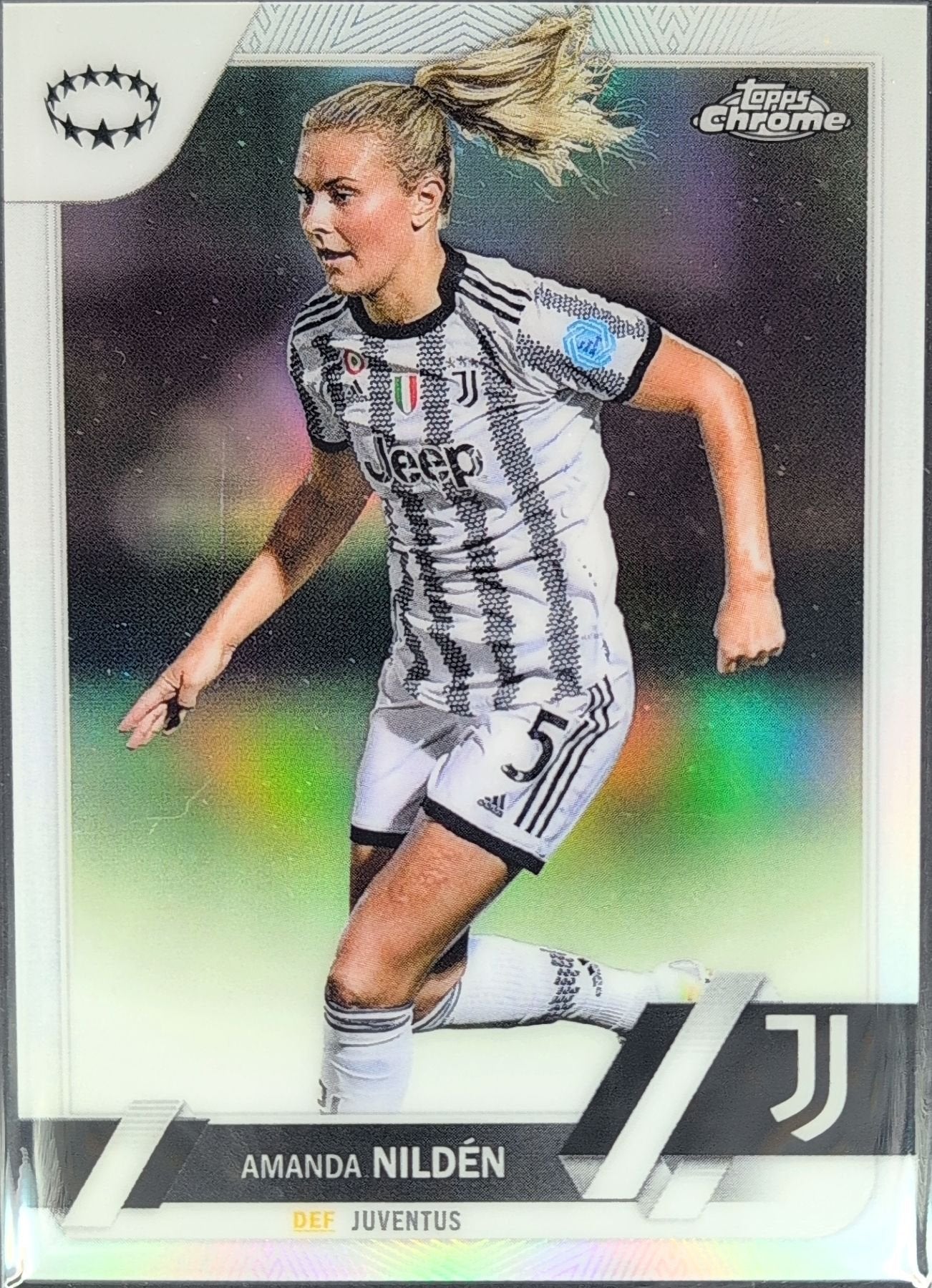 Amanda Nildén 2022-23 Topps Chrome UEFA Women's Champions League #67 Refractor Juventus Women - front image