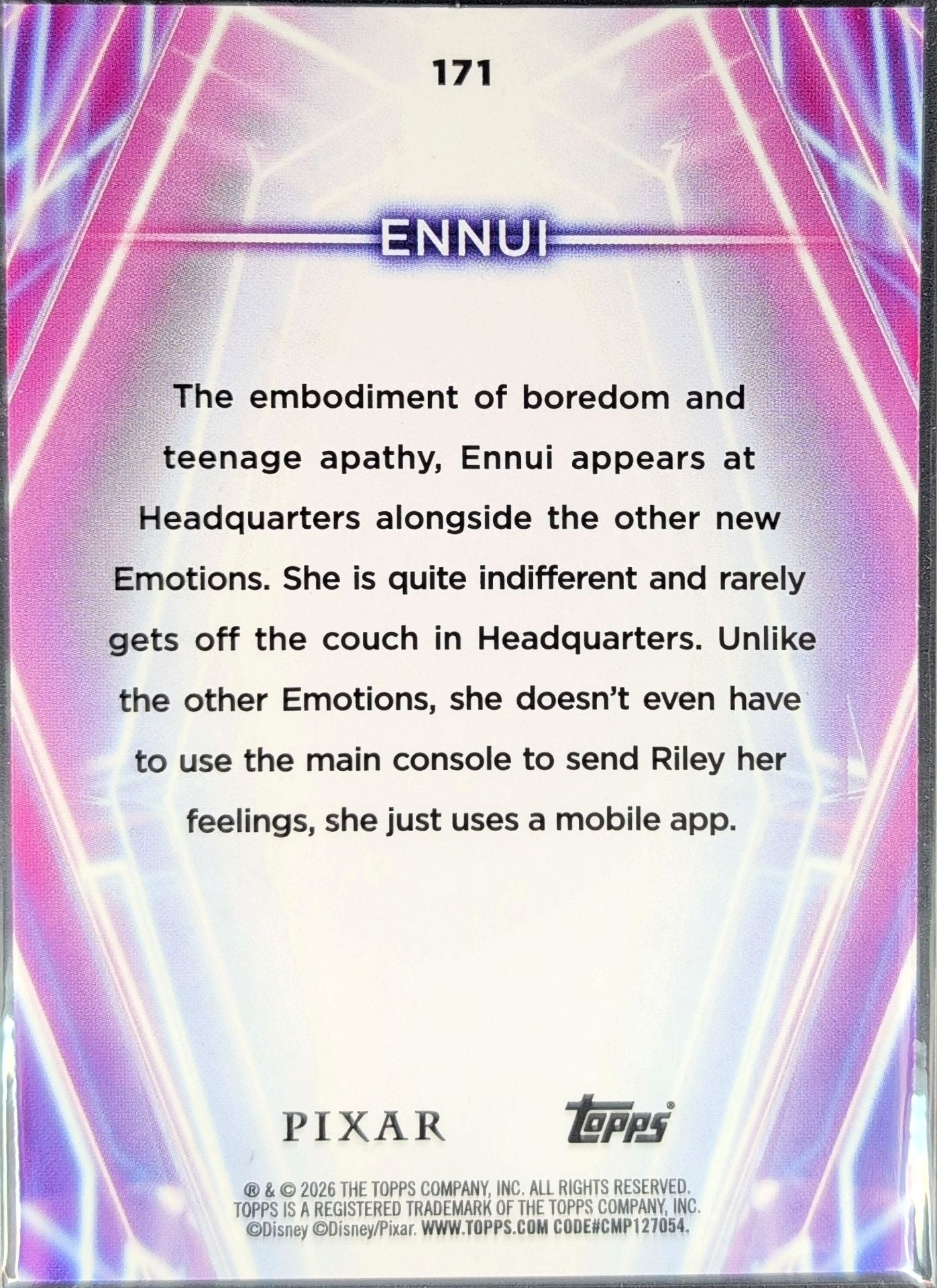 2026 Topps Disney Neon Ennui #171 back