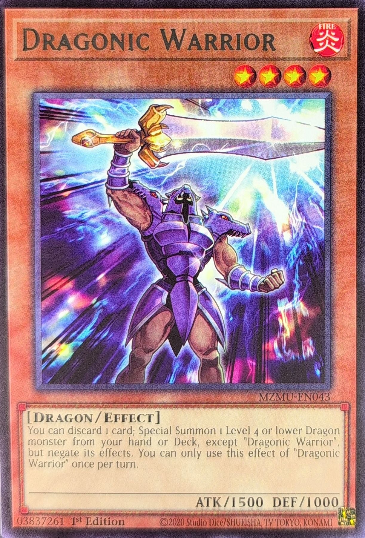 Maze of Muertos Dragonic Warrior #MZMU-EN043 Rare front