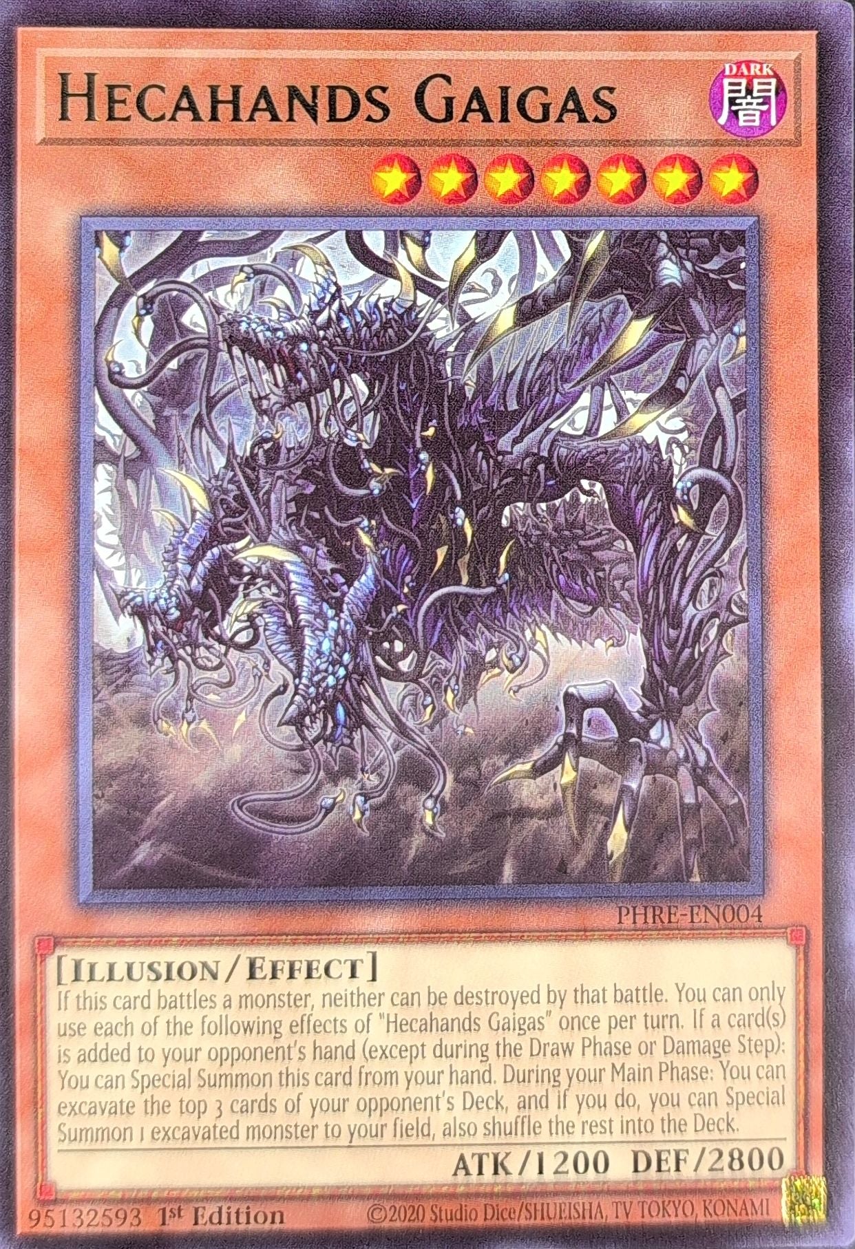Phantom Revenge Hecahands Gaigas #PHRE-EN004 Rare front