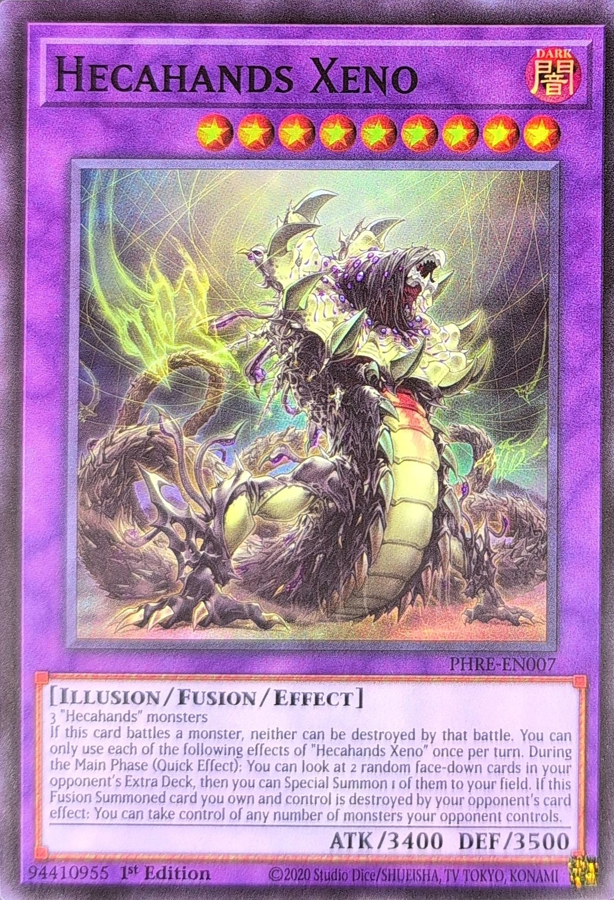 Phantom Revenge Hecahands Xeno #PHRE-EN007 Super Rare front
