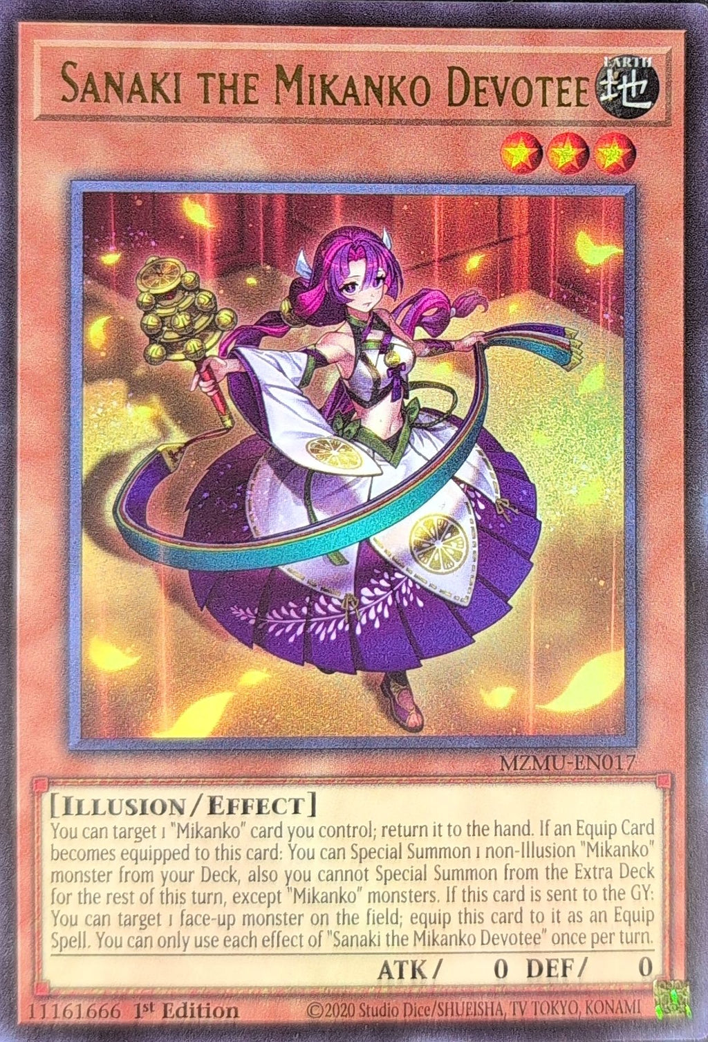 Maze of Muertos Sanaki the Mikanko Devotee #MZMU-EN017 Ultra Rare front