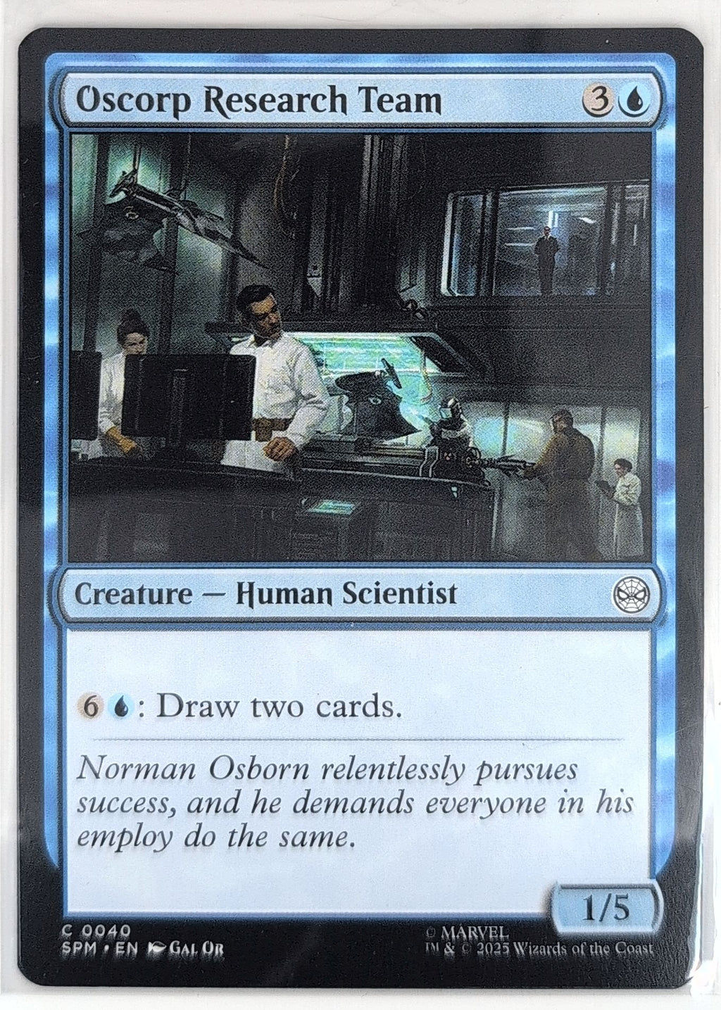 Marvel's Spider-Man Oscorp Research Team #40 Common front